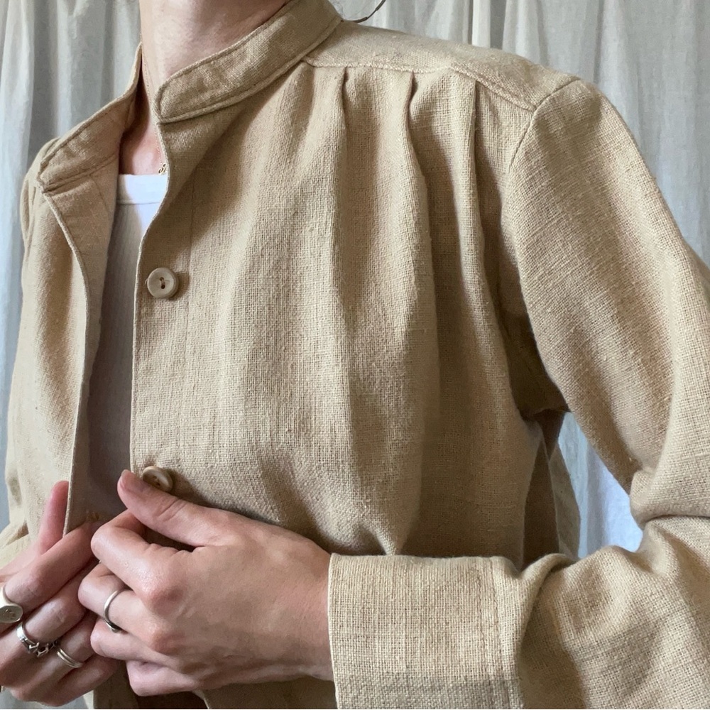 Tan Button Up - Picture 4 of 10